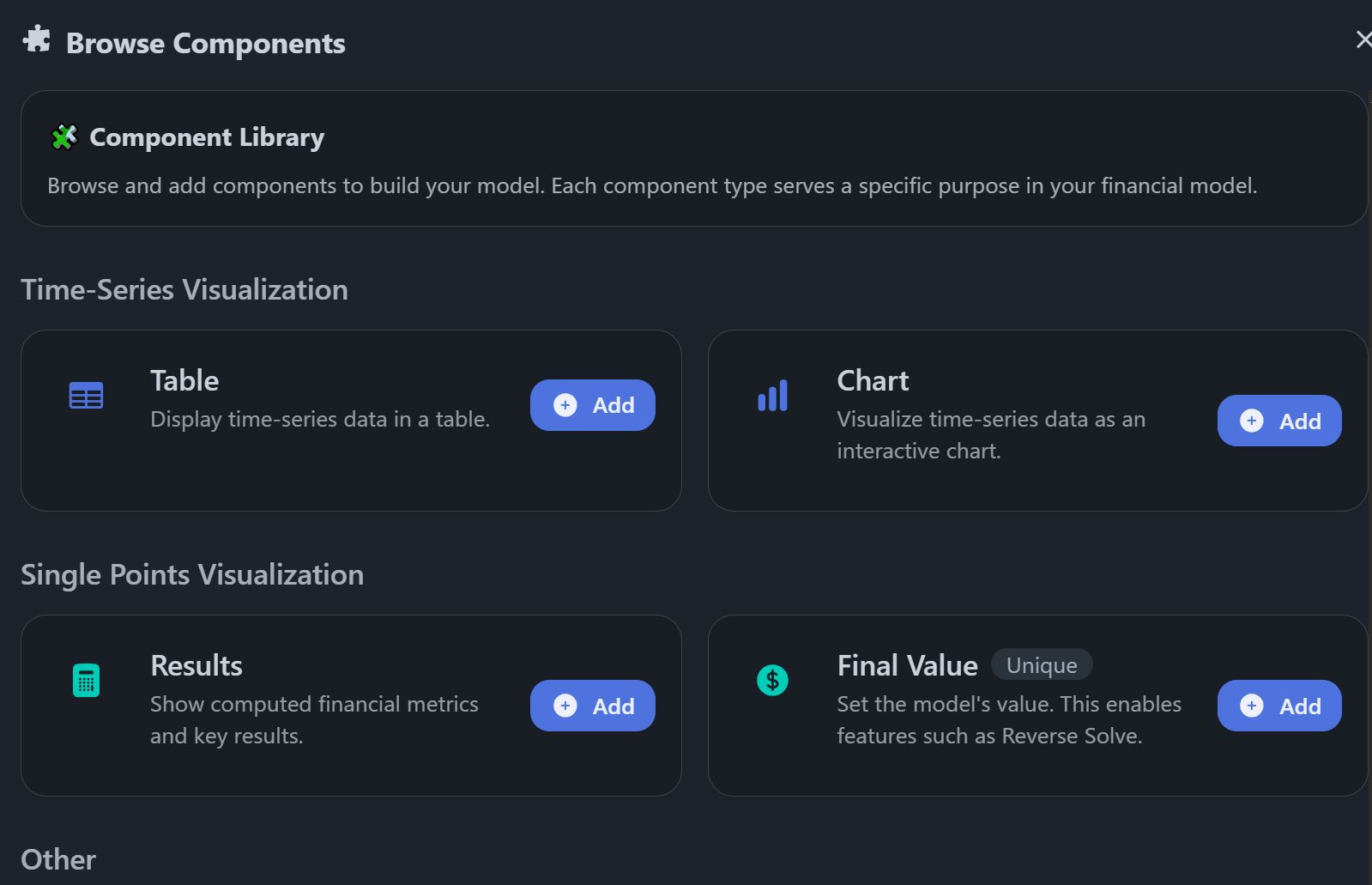 model builder components